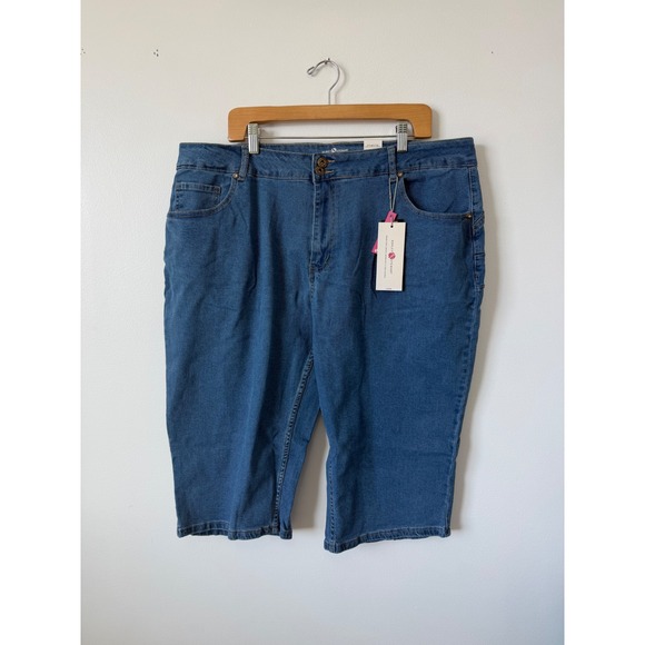 Ashley Stewart Women's Fearless Capri Pants – Blue – Size 22 – NWT - Picture 1 of 5